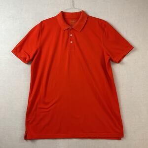 Foundry‎ Supply Co Shirt Mens XLT Orange Knit Polo Short Sleeves Collar